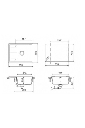 SCHOCK мойка кварцевая Optima 50D Cristalite 500*650 альпина