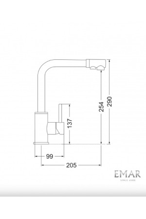 смеситель EMAR 7015 черный