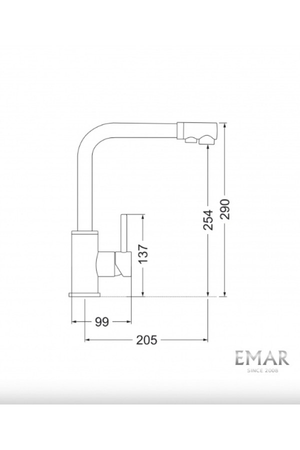 смеситель EMAR 7015 черный