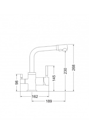 Смеситель высокий излив 3003 Антрацит EMAR