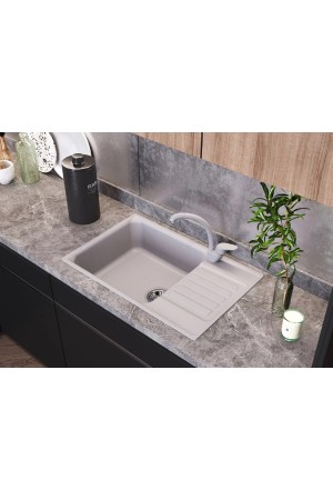 мойка кварцевая Quartz Bond 740 уголь 480х740х190мм (без сифона)