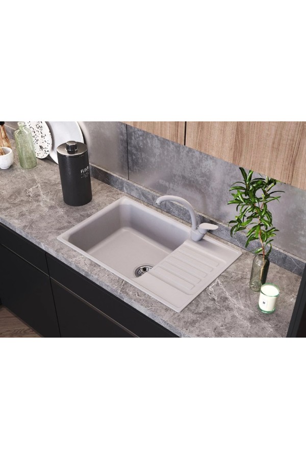 мойка кварцевая Quartz Bond 740 уголь 480х740х190мм (без сифона)