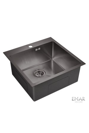 мойка EMB-116 PVD Nano Dark универс. монтаж 510*510*225*1,2