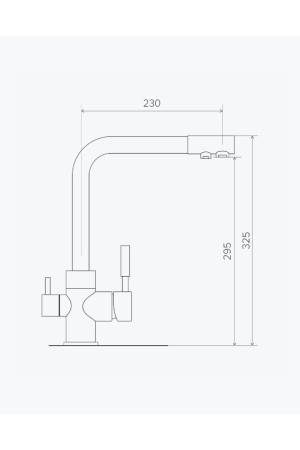 смеситель Высокий Дуо №327 кремовый