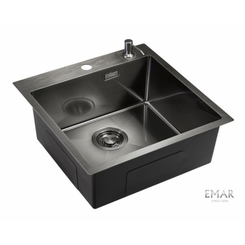 мойка EMB-117A PVD Nano Dark универс. монтаж