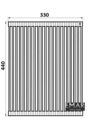 EMAR ролл-мат 4433.QS квадратный пруток , сатин