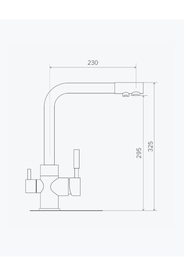 Смеситель Высокий Дуо саванна