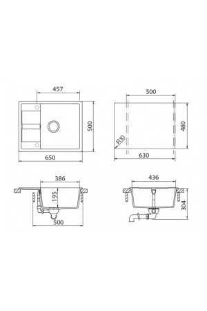 SCHOCK мойка кварцевая Optima 50D Cristalite 500*650 инка/701014