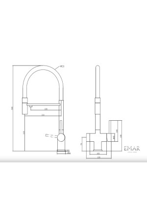 Смеситель EMAR 7024 PVD Dark