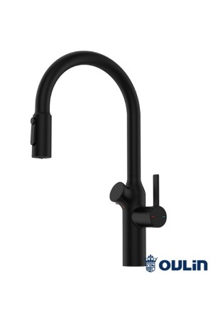 Смеситель высокий излив OL-8018 блэк Oulin