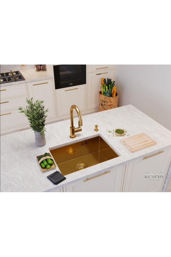 мойка EMAR ЕМВ-123 PVD Nano Golden универс. монтаж 540*420*220*1,2