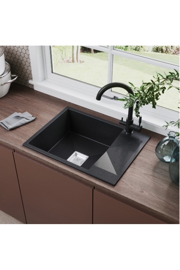 мойка кварцевая Tolero Blade-660 уголь, 500*660*200 мм