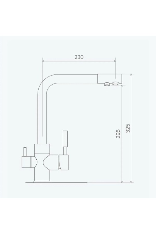 Смеситель Высокий Дуо уголь