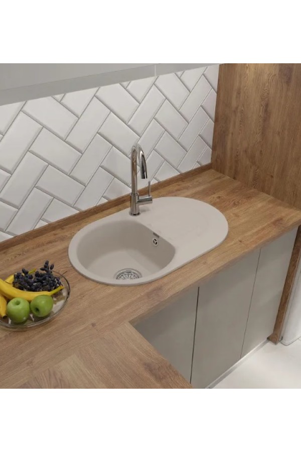 мойка мраморная SMART 685L, белый, 681*433*160 мм