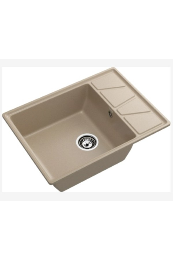 мойка мраморная GranFest Vertex 680L песочный 680*500*200мм