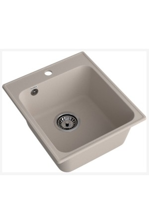 мойка кварцевая QUARZ 17 песочный 418*477*180мм (без сифона)