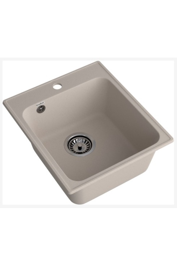 мойка кварцевая QUARZ 17 песочный 418*477*180мм (без сифона)