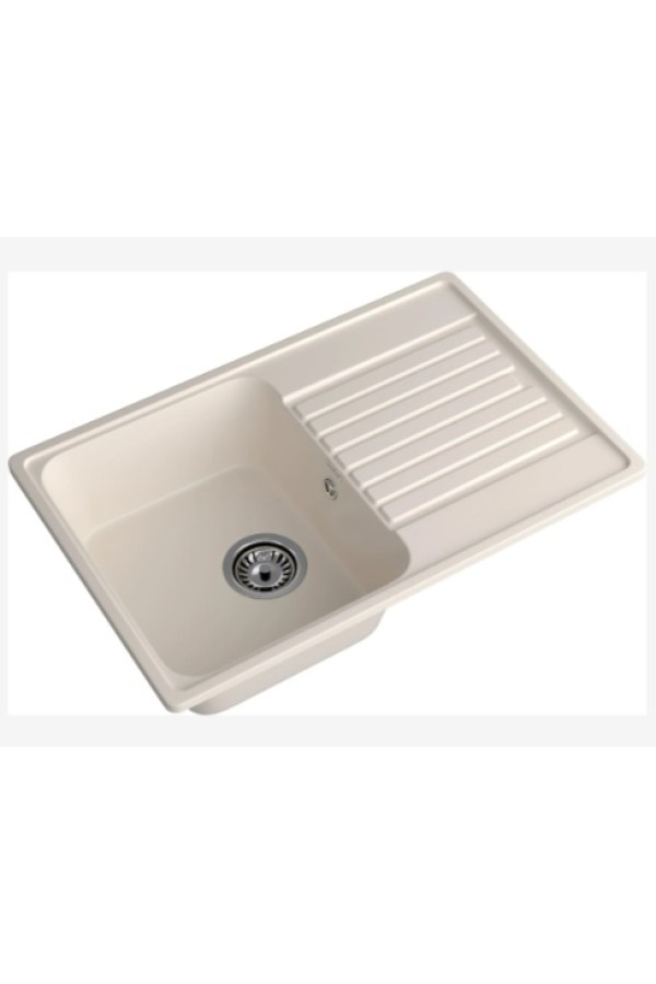 мойка кварцевая QUARZ 78 белый 736*476*180мм(без сифона)