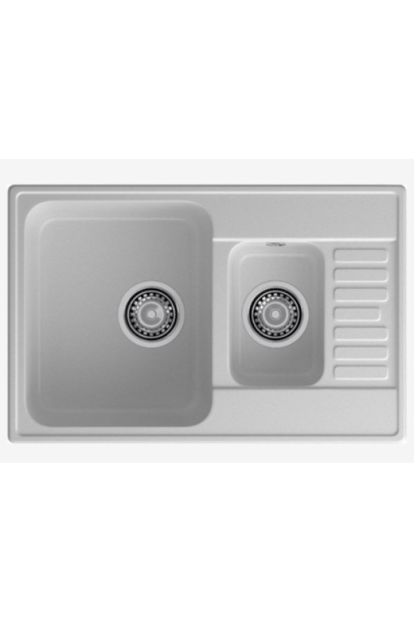 мойка кварцевая QUARZ 21К серый 737*478*180мм(без сифона)