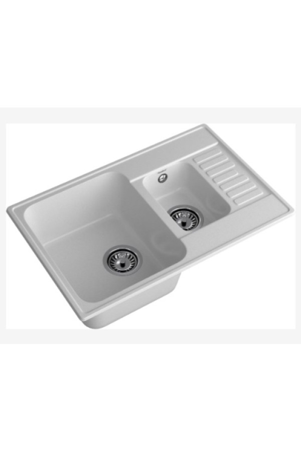 мойка кварцевая QUARZ 21К серый 737*478*180мм(без сифона)