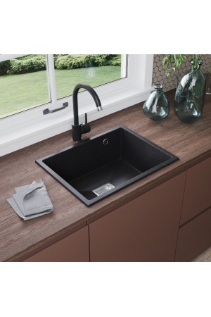 мойка кварцевая Tolero Blade-500 уголь, 500*500*200 мм