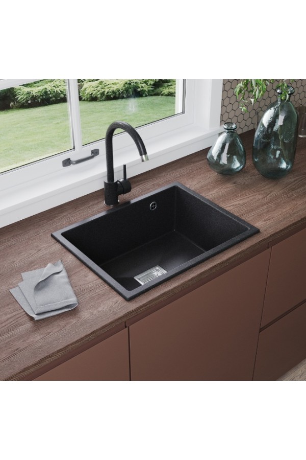 мойка кварцевая Tolero Blade-500 уголь, 500*500*200 мм