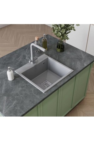 мойка кварцевая Tolero Blade-500 платина, 500*500*200 мм