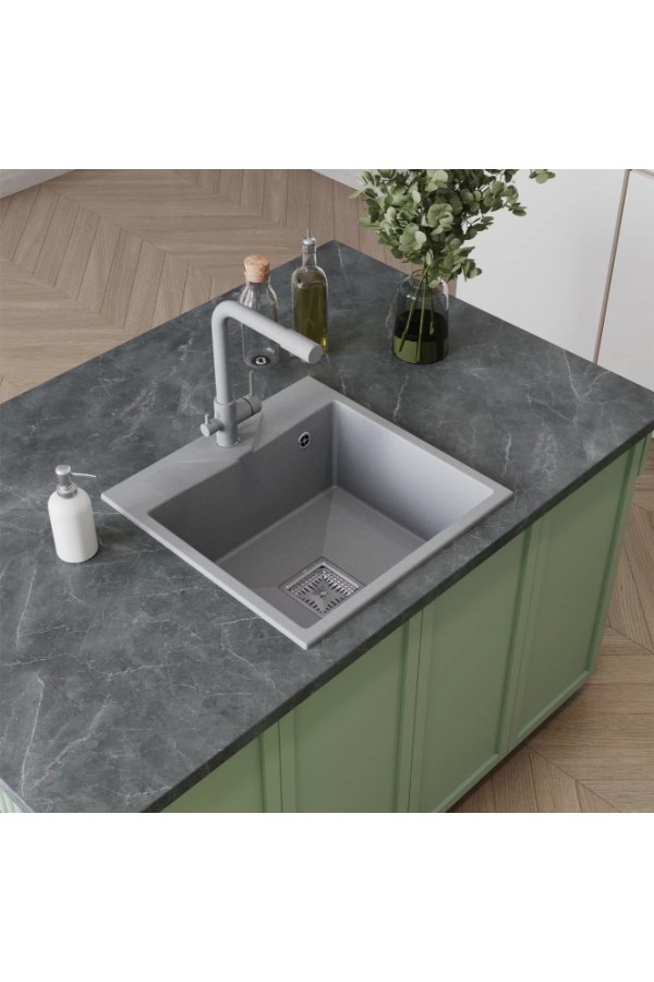 мойка кварцевая Tolero Blade-500 платина, 500*500*200 мм