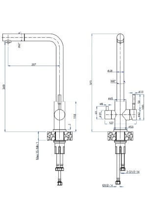 смеситель GranFest Urban QUARZ Z-5421 песочный