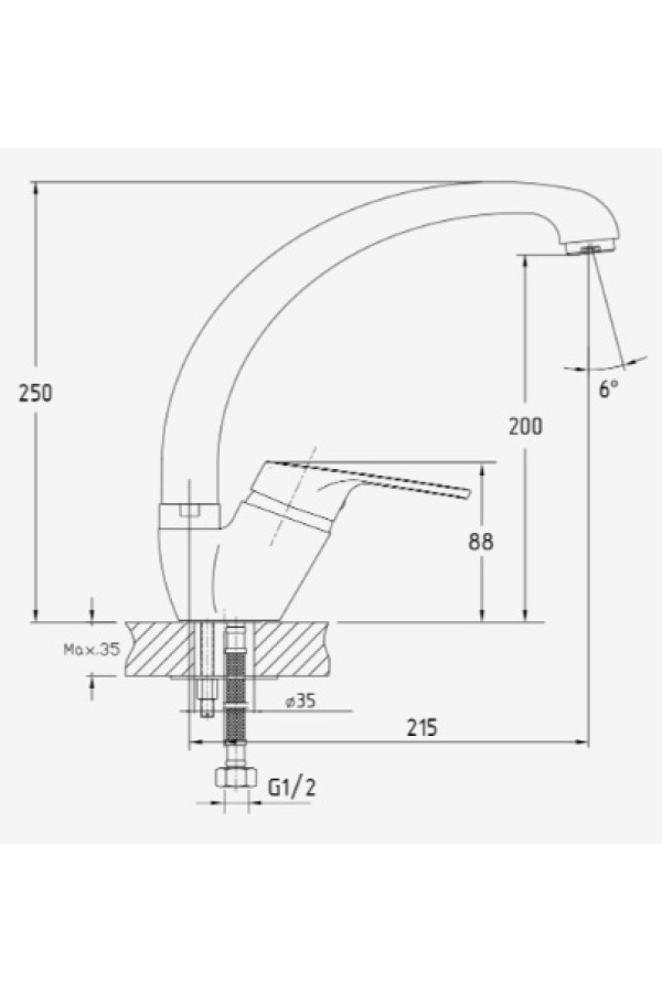 смеситель GranFest 3323 кашемир