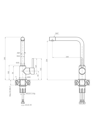 смеситель GranFest 3651 графит