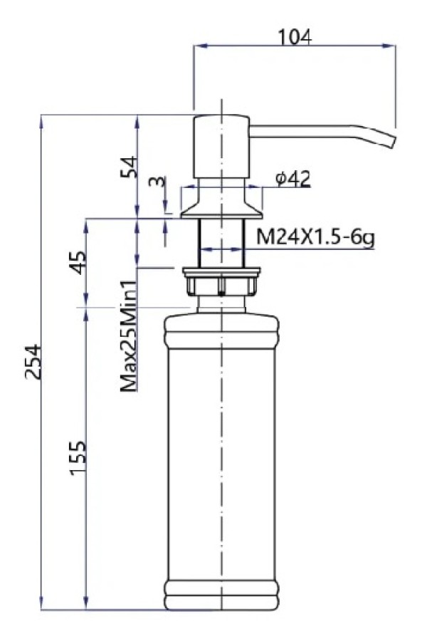 дозатор GranFest QUARZ Z-5001 черный