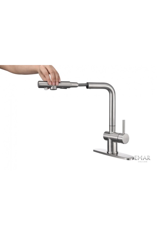 Смеситель высокий излив 7020 сатин EMAR