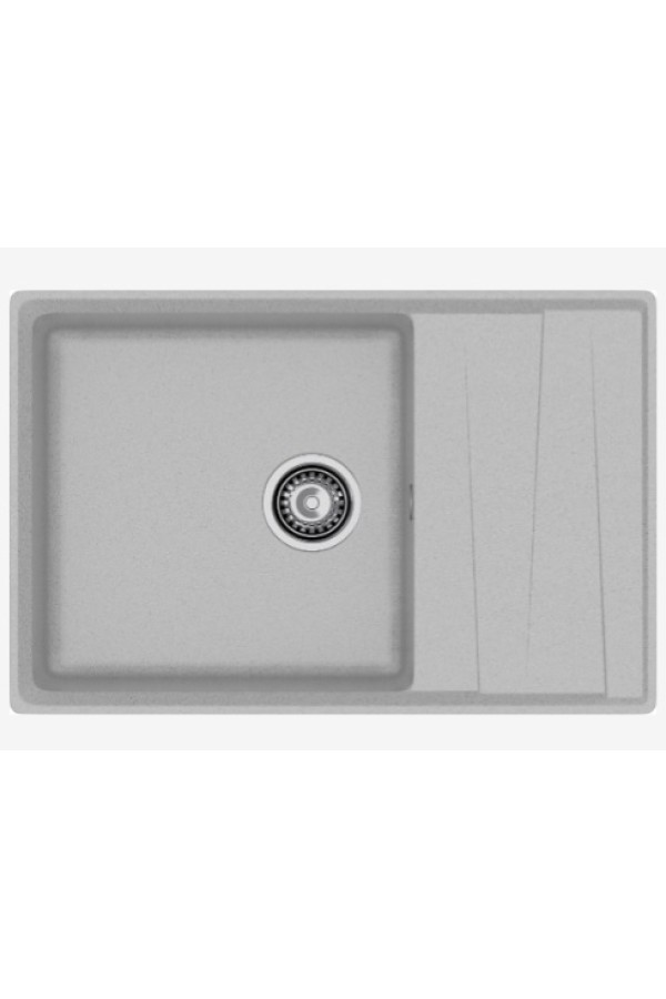 мойка мраморная GranFest Level 760L серый 760*500*200 мм