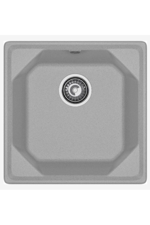 мойка мраморная GranFest Unique 500 серый 500*500*200 мм