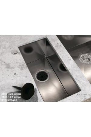 Мойка из нержавеющей стали PVD ЕМВ-126A PVD Nano Satine универс. монтаж 230*450*130*1мм  Dark универсальный монтаж EMAR
