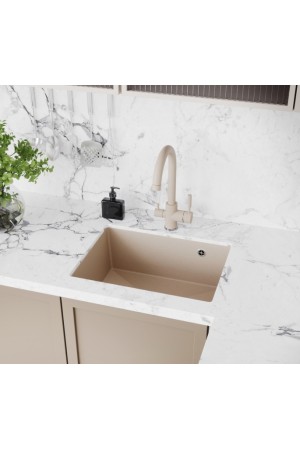 мойка кварцевая Tolero Blade-550 саванна, 550*420*200 мм