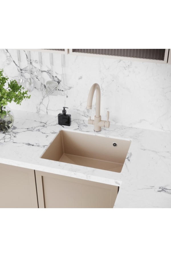 мойка кварцевая Tolero Blade-550 саванна, 550*420*200 мм