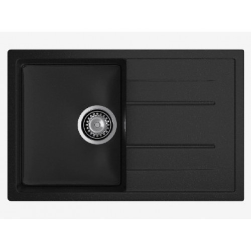 мойка мраморная Granfest QUADRO 780L, черный, 770*495*200 мм