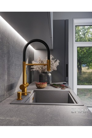 Смеситель EMAR 7024 PVD Golden