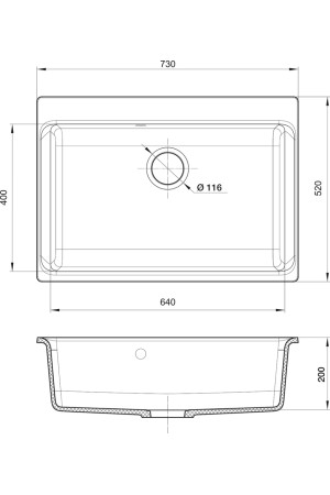 мойка кварцевая Rivelato AXEL 70 серый металлик 730*520*200мм