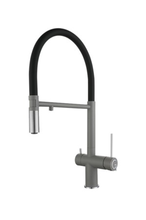 смеситель Rivelato Adria U-образ.серый металлик