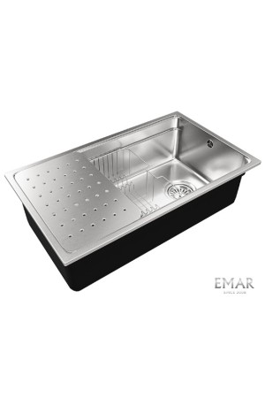 Мойка из нержавеющей стали OL-EH201M 760*450*210*1,2мм универсальный монтаж Oulin