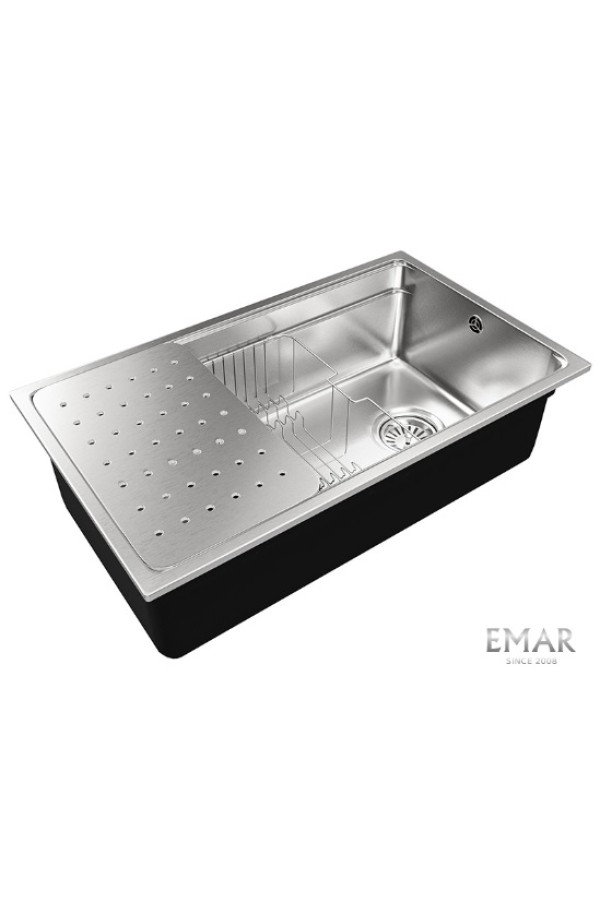 Мойка из нержавеющей стали OL-EH201M 760*450*210*1,2мм универсальный монтаж Oulin