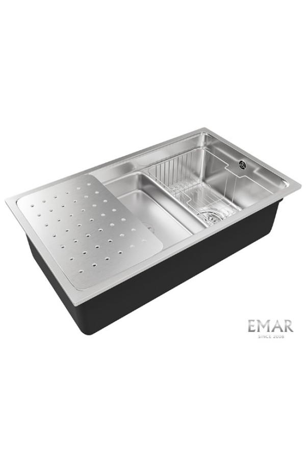 Мойка из нержавеющей стали OL-EH201M 760*450*210*1,2мм универсальный монтаж Oulin