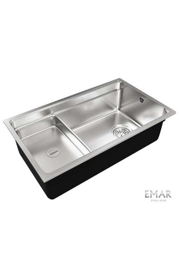 Мойка из нержавеющей стали OL-EH201M 760*450*210*1,2мм универсальный монтаж Oulin