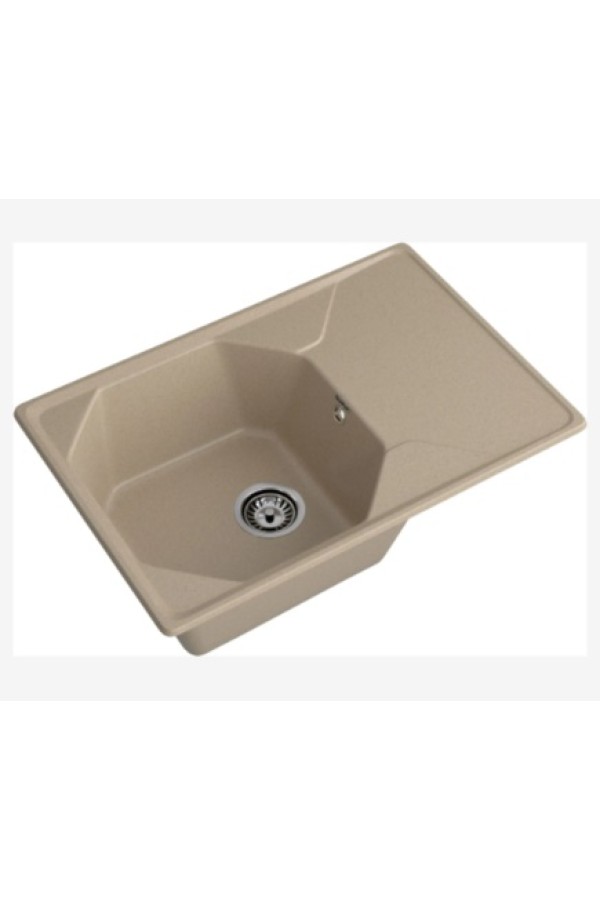 мойка мраморная GranFest UNIQUE 740L песочный 740*500*250 мм