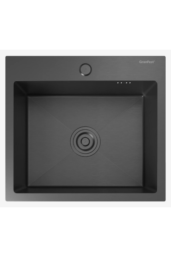 мойка GranFest Metal 4844PVD графит  врезная 485*440*215*1мм
