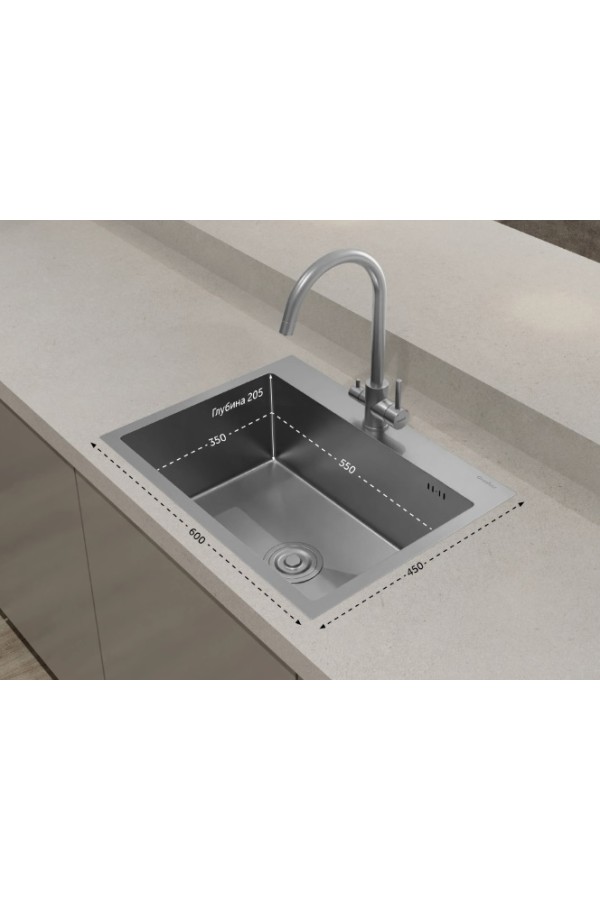 мойка GranFest Metal 6045 врезная 600*450*215*1мм