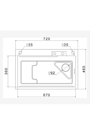 мойка GranFest Metal 7246PVD графит врезная 720*460*250*1мм